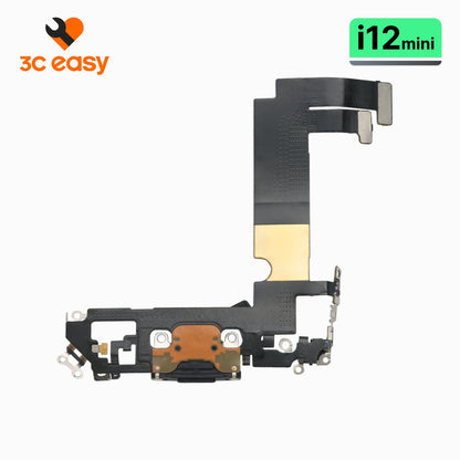 iPhone 12 mini Charging Port Flex Cable – 3C EASY Replacement Part (Original, Black)