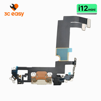 iPhone 12 mini Charging Port Flex Cable – 3C EASY Replacement Part (Original, White)