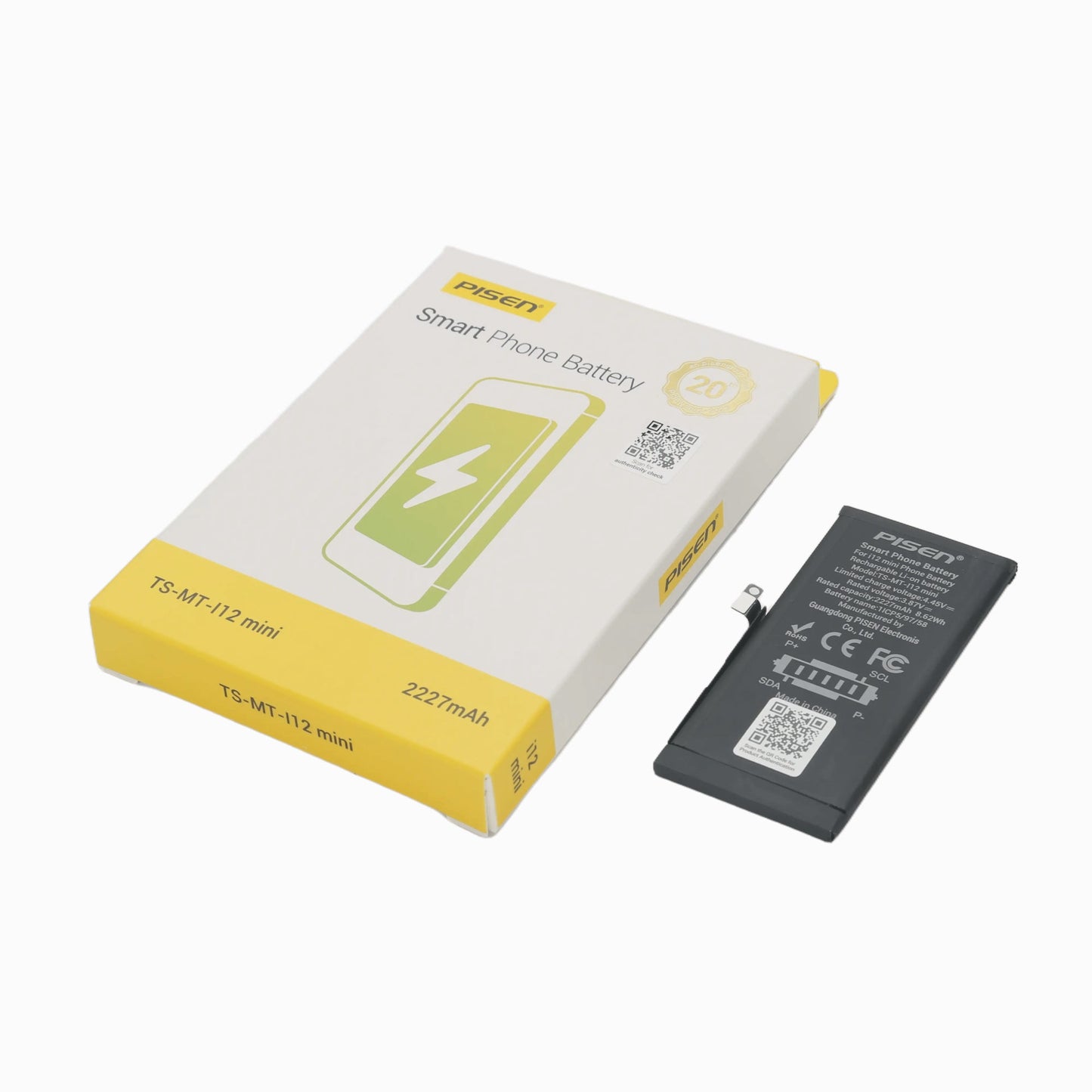 PISEN Replacement Battery for iPhone 12 mini – Built-In Internal Phone Battery (I12 mini)