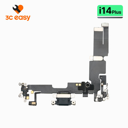 iPhone 14 Plus Charging Port Flex Cable – 3C EASY Replacement Part (Original, Black)