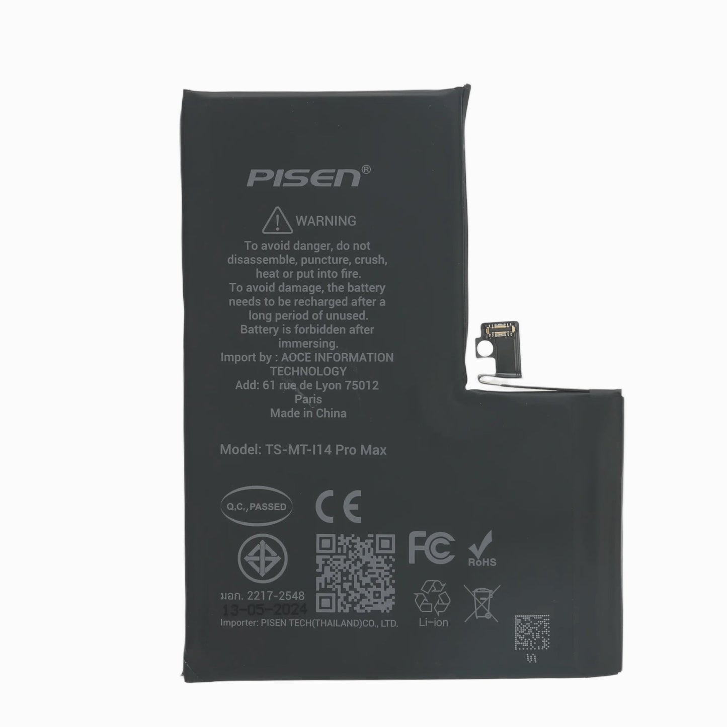 PISEN Replacement Battery for iPhone 14 Pro Max – Built-In Internal Phone Battery (I14 Pro Max)