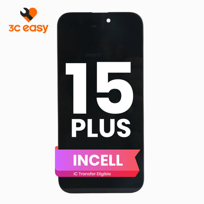 iPhone 15 Plus Screen Replacement – 3C EASY Replacement Part (INCELL, Black)