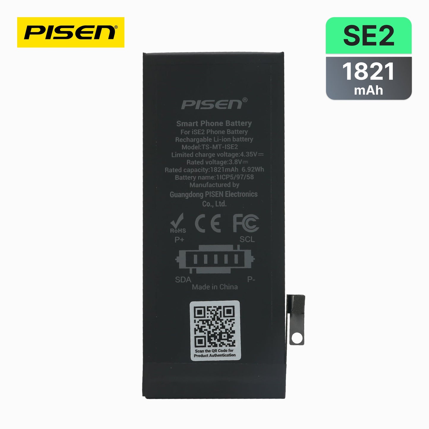 PISEN Replacement Battery for iPhone SE 2 – Built-In Internal Phone Battery (ISE2)