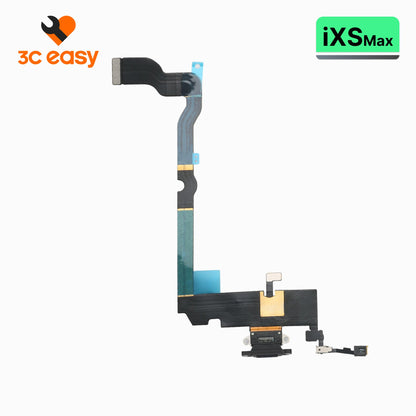 iPhone XS Max Charging Port Flex Cable – 3C EASY Replacement Part (Original, Black)