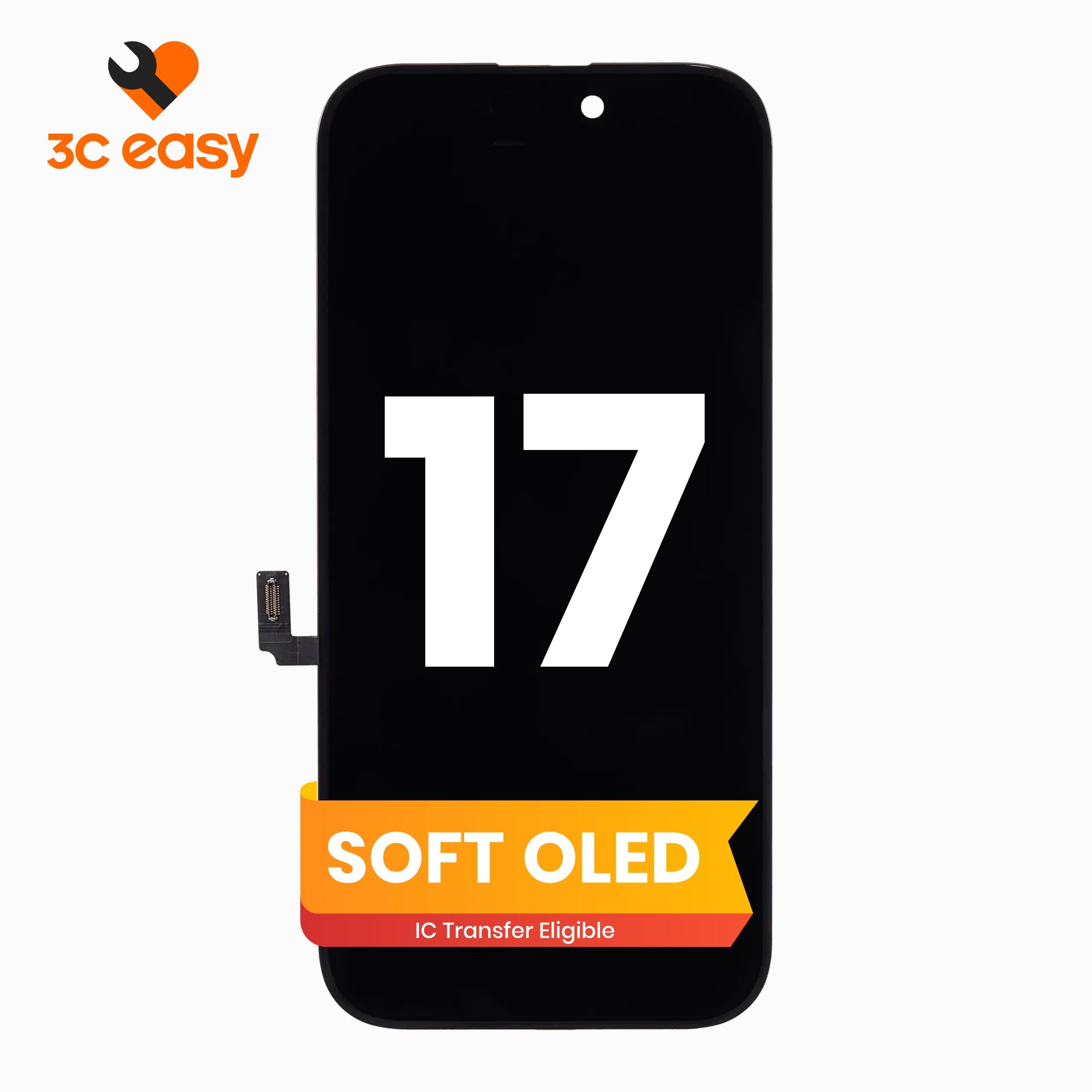 iPhone 17 Screen Replacement – 3C EASY Replacement Part (Soft OLED)