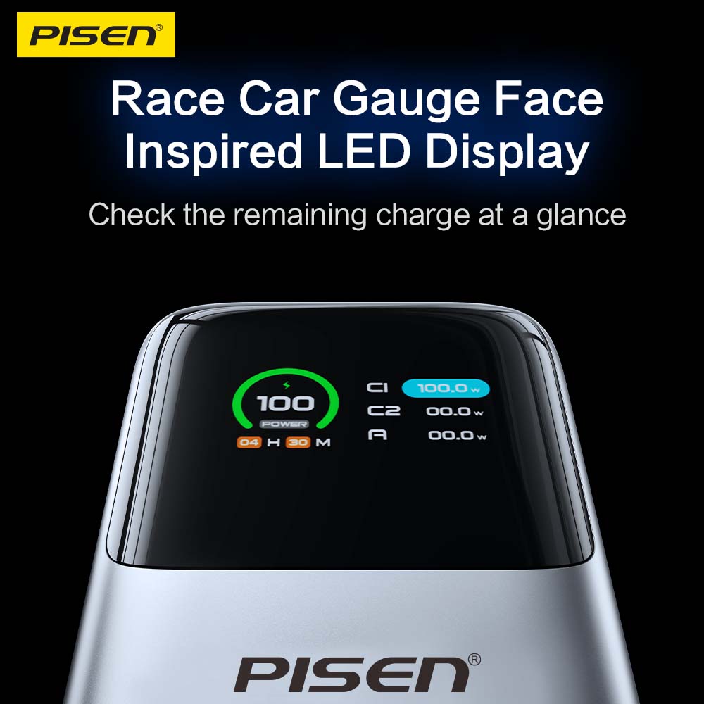 PISEN Bolt 130W 20000mAh Power Bank – High-Speed USB-C Laptop Portable Charger (TP-D107)