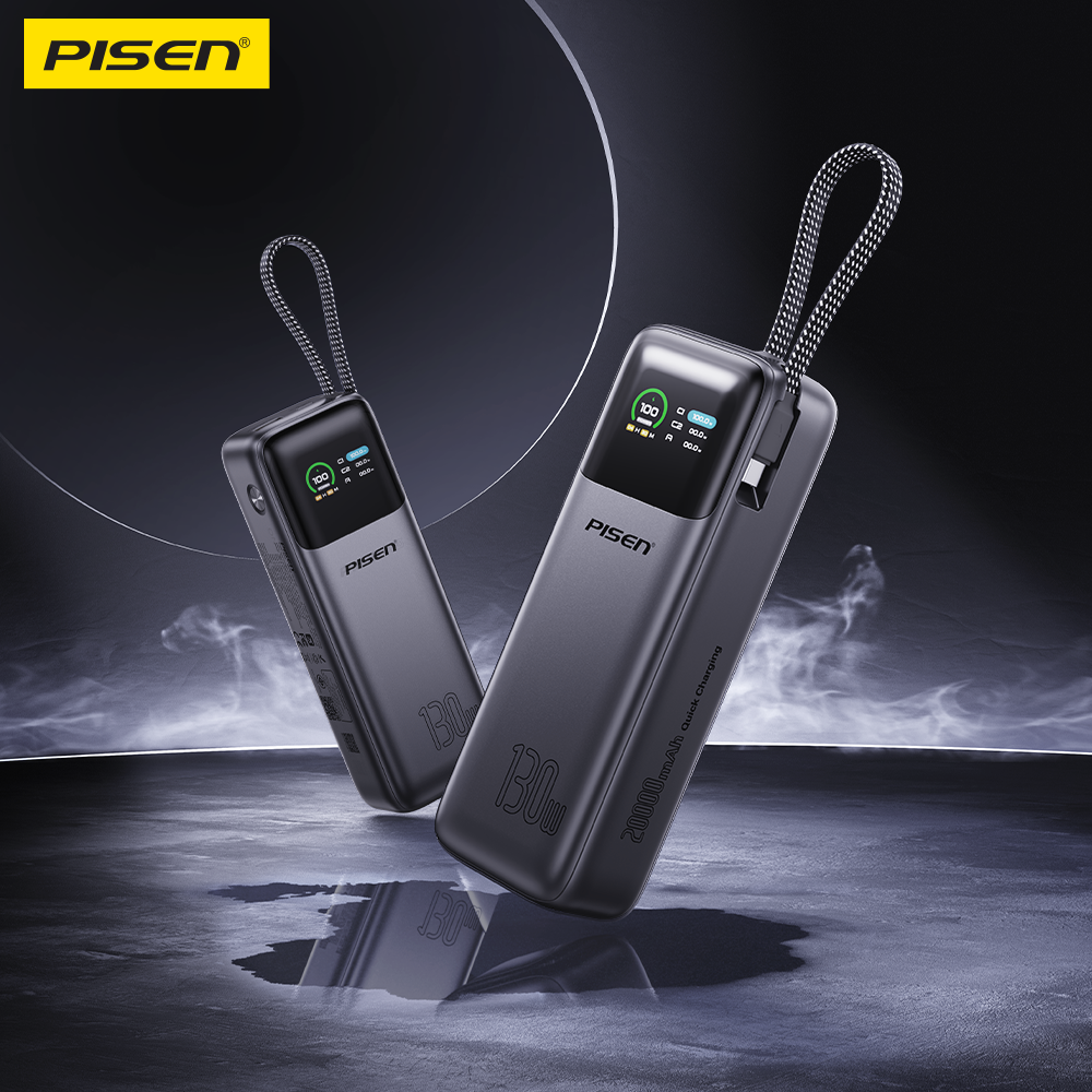 PISEN Bolt 130W 20000mAh Power Bank – High-Speed USB-C Laptop Portable Charger (TP-D107)
